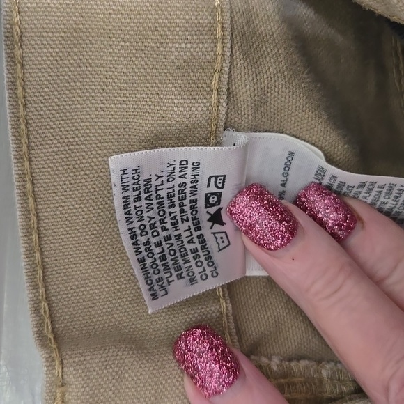 Men's BERNE WORK PANTS 32W×34L Good SHAPE!! SEE PICS!! STRONG DURABLE TAN - Picture 6 of 9